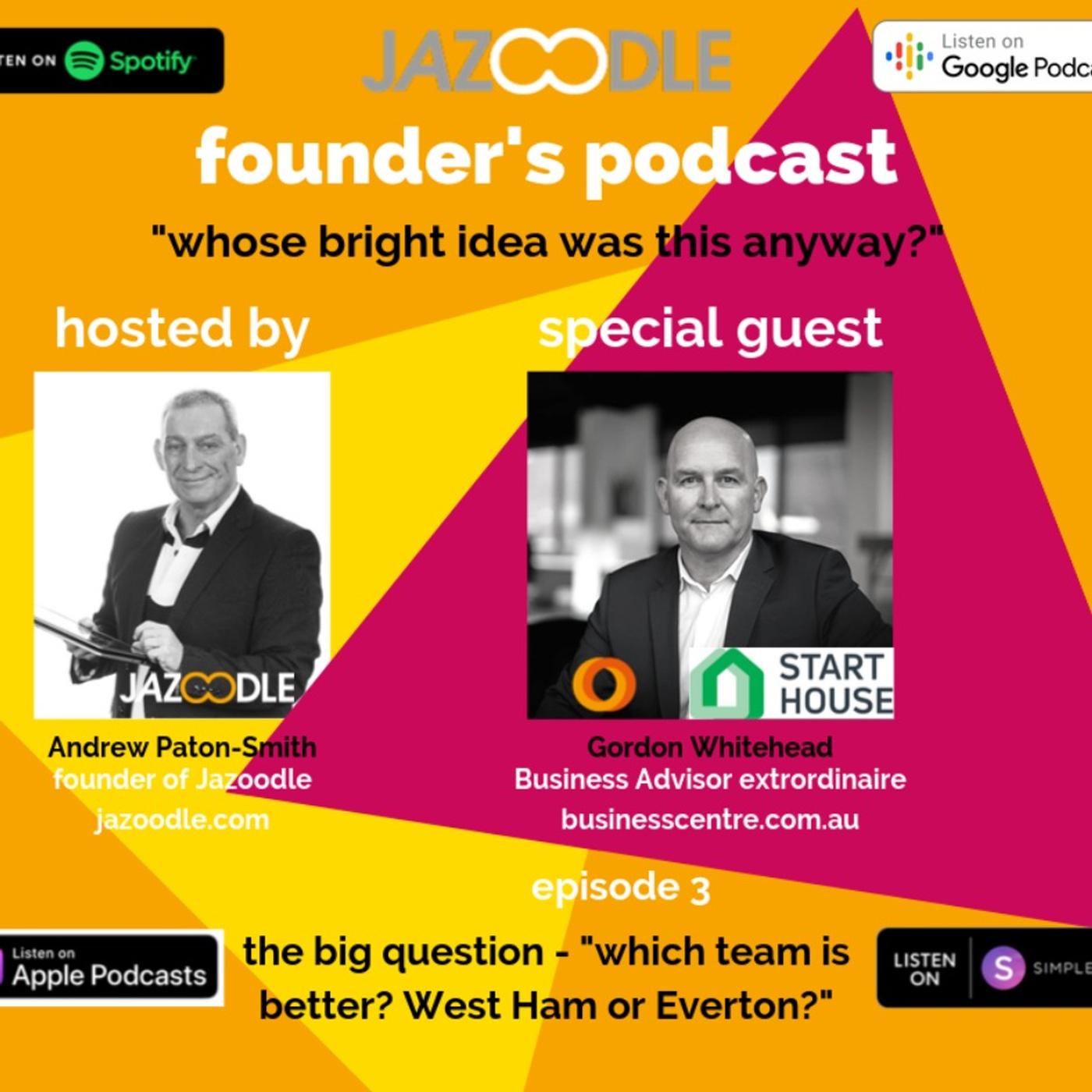 Whose bright idea was this anyway? episode 3 with special guest Gordon Whitehead