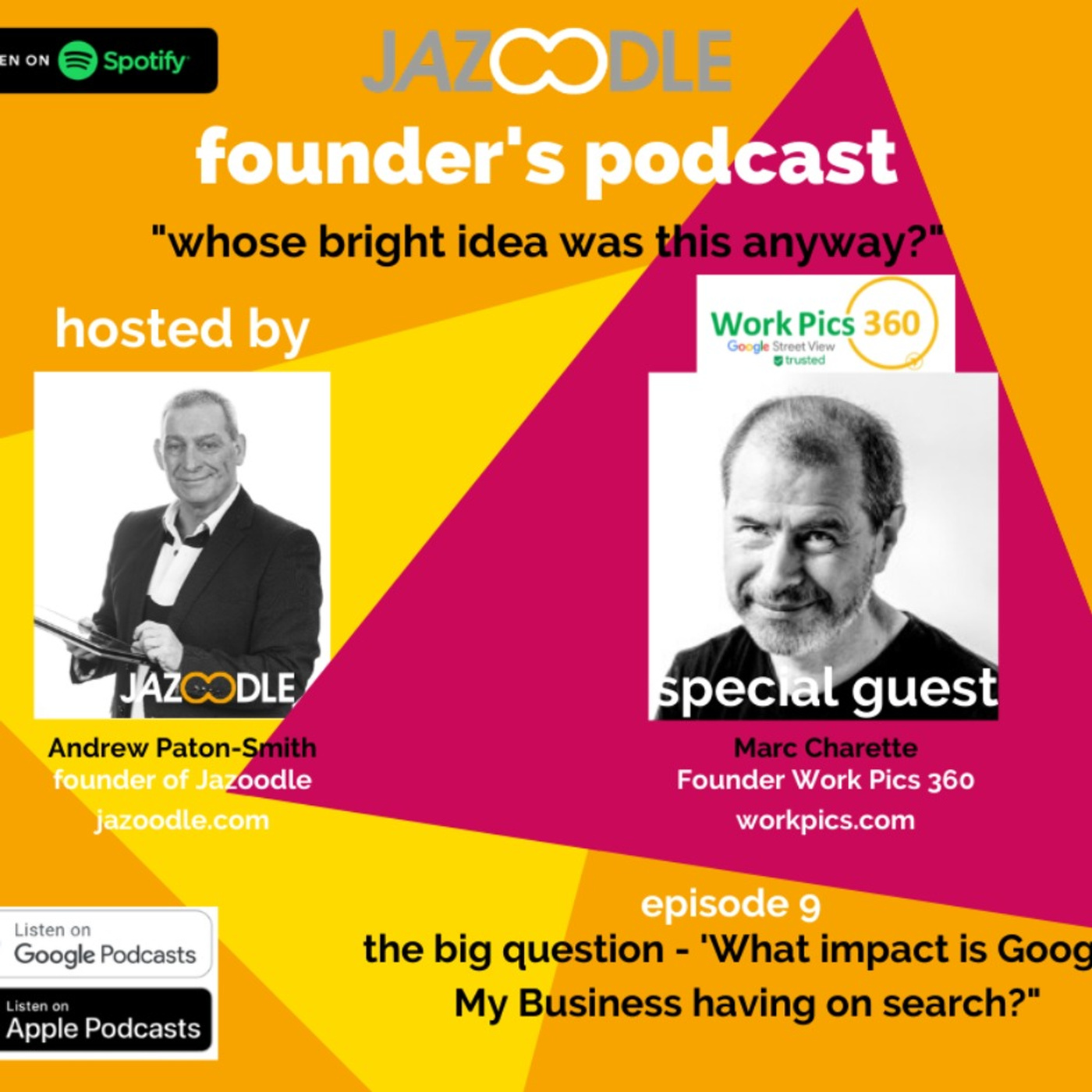 Whose bright idea was this anyway? Episode 9 with special guest Google Trusted Photographer and entrepreneur Marc Charette