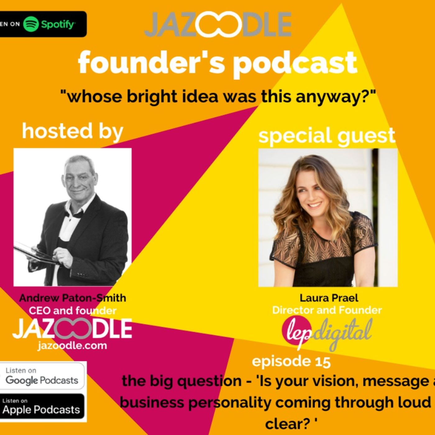 Whose bright idea was this anyway? Episode 15 with special guest: Founder and director LEP Digital, Laura Prael